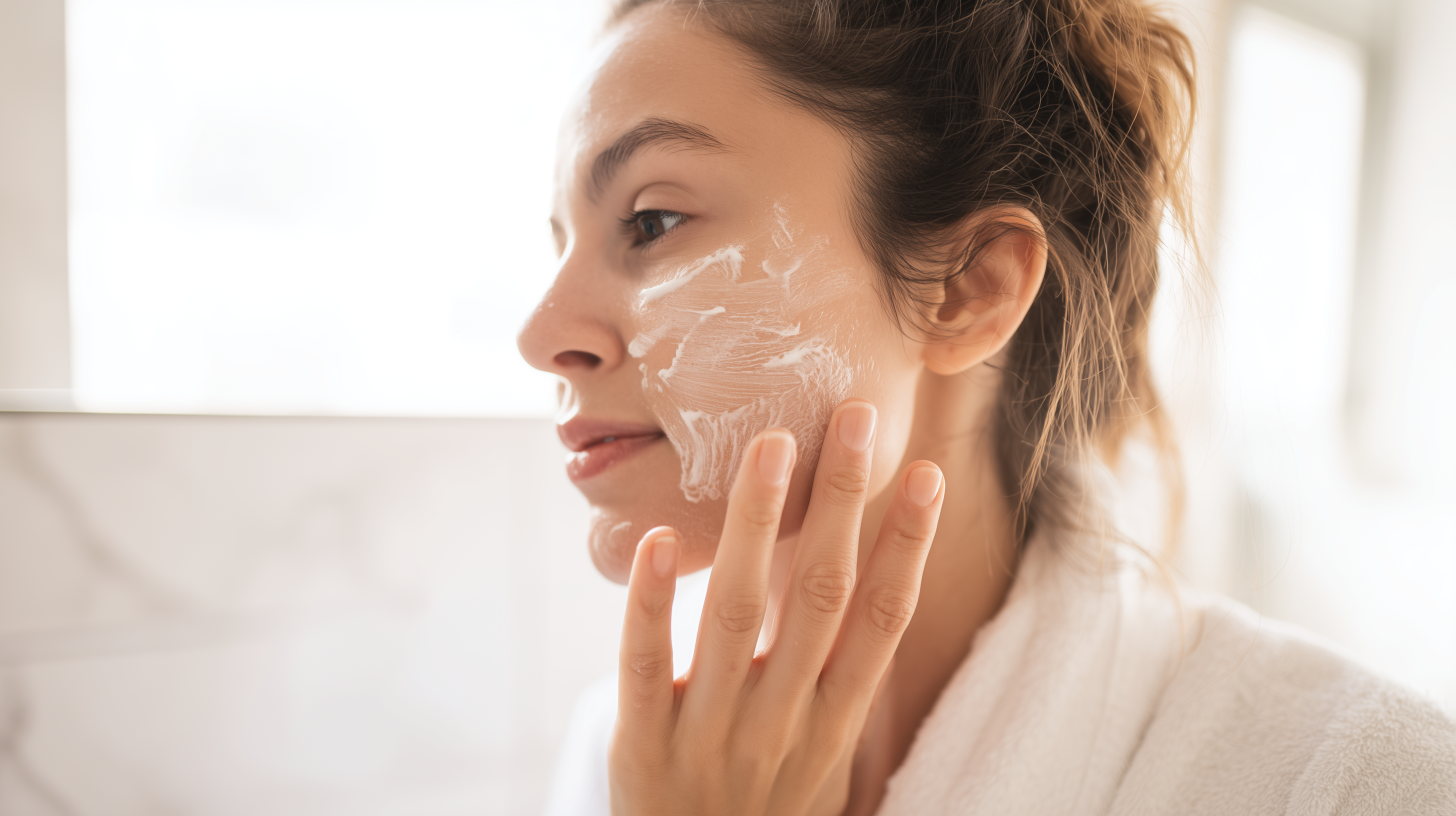 Cremas faciales - aplicacion crema hidratante Levika