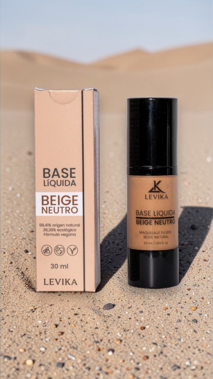 Base de Maquillaje Fluida Beige Neutro - LEVIKA cosmética natural