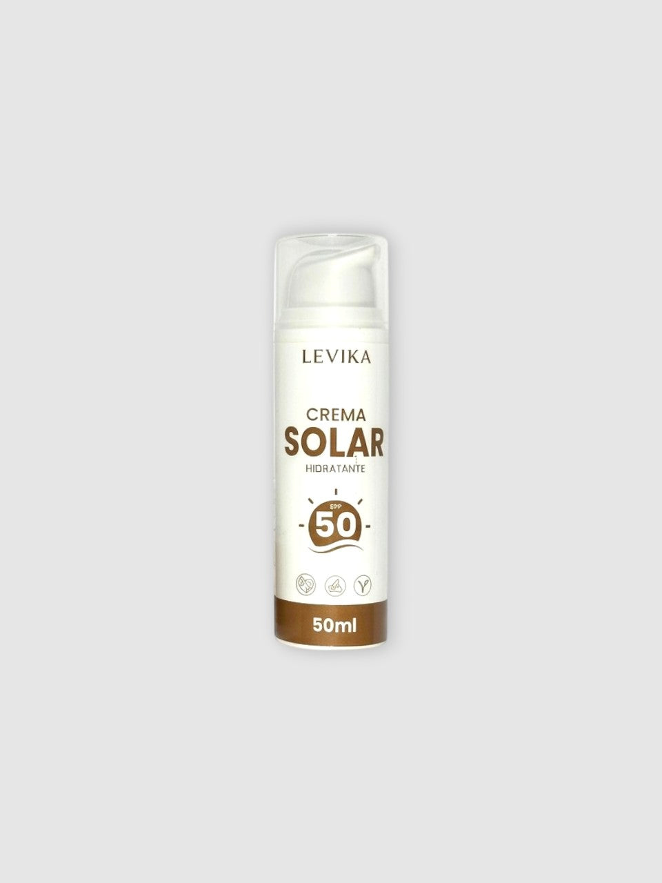 Crema Solar Hidratante SPF50 LEVIKA - Tubo 50ml protección solar