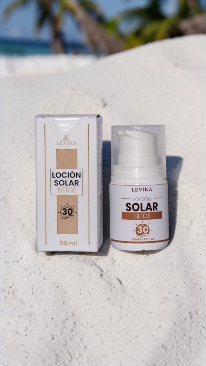 Loción Solar SPF30 LEVIKA - Textura ligera con filtros minerales