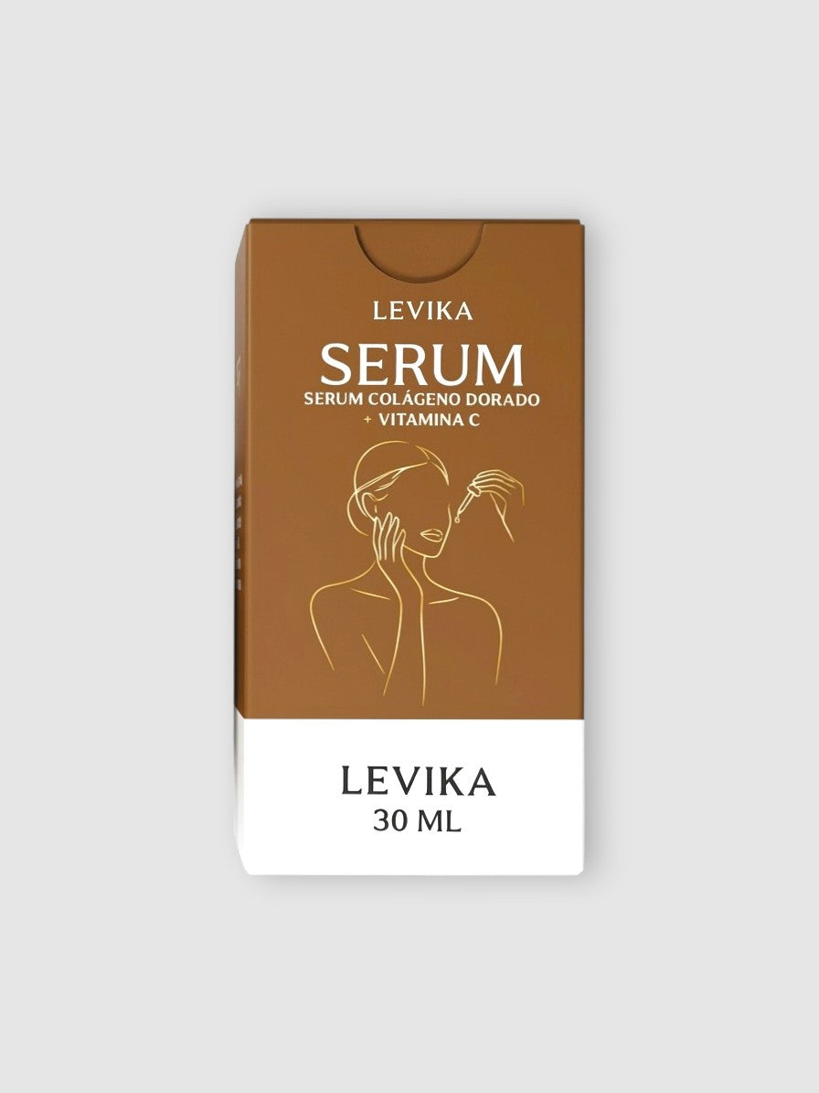 Sérum Colágeno Dorado Vitamina C LEVIKA - Caja del producto